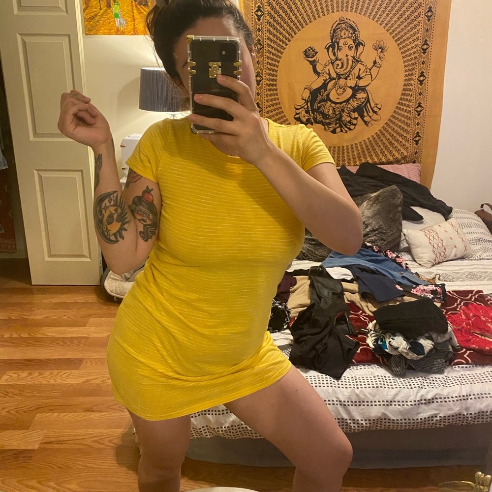 YELLOW SUMMER DRESS SIZE XSMALL - A.N.A